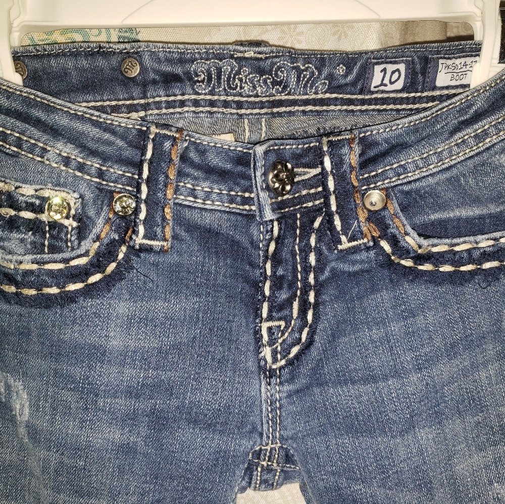 Girls size 10 Miss Me boot cut jeans